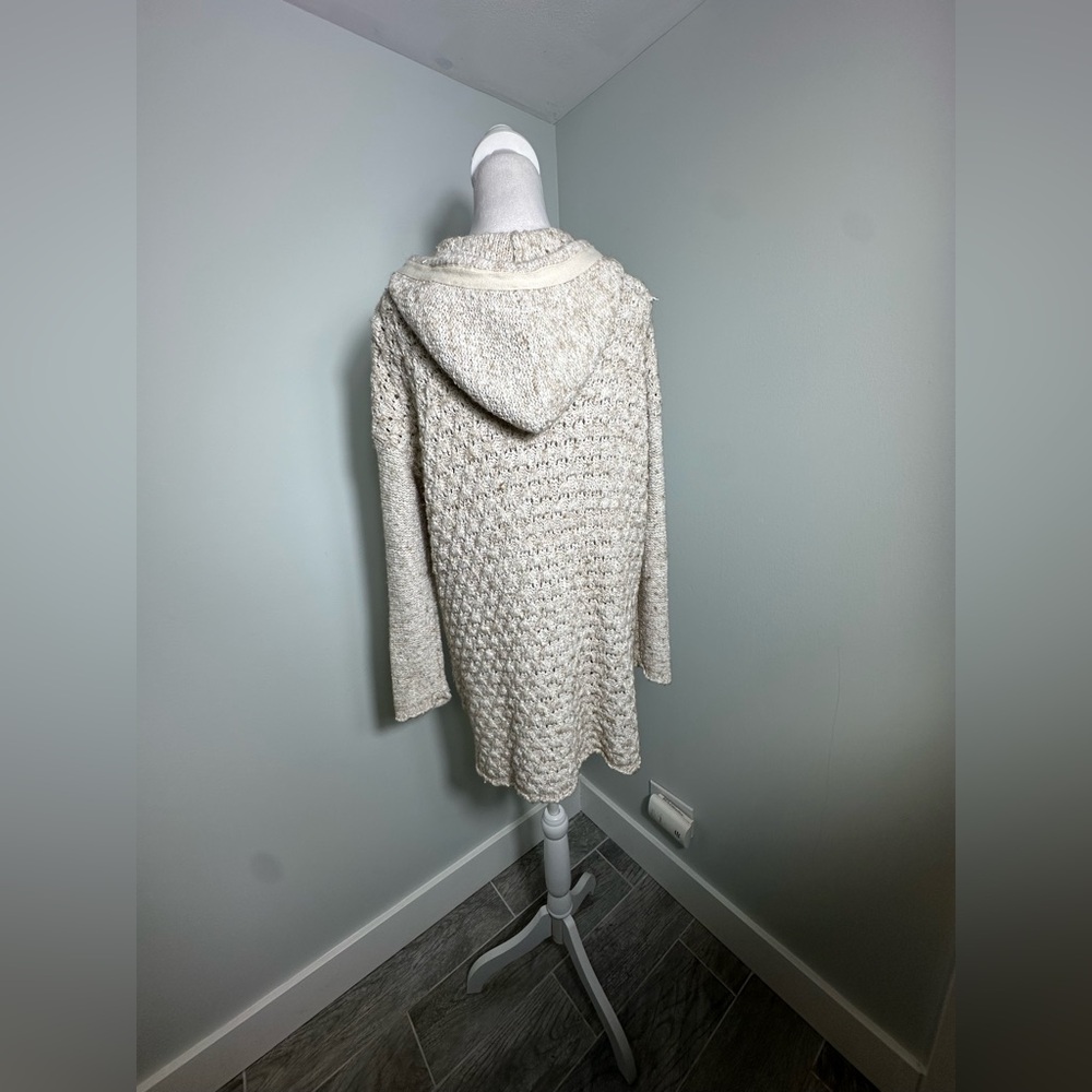 Free People | Women’s tan/cream Turn Up The Sun hooded toggle sweater coat Sz XS - Picture 8 of 17